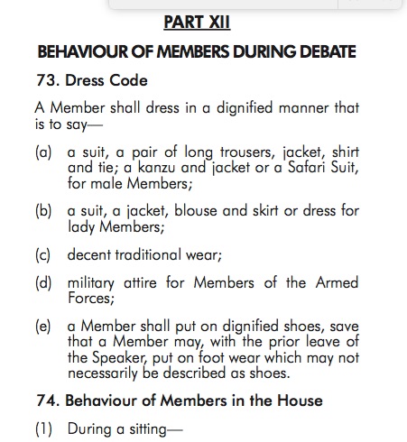 parliamentary-dress-code